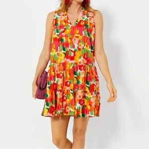 Pomander Place Magnolia Watercolor Sleeveless Kenzo Dress Floral size Large